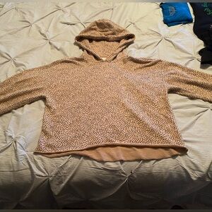 Abercrombie & Fitch Beige Hoodie with Black Dots